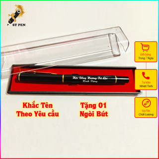 Bút ký kim loại giá rẻ ST09,ngòi bi 0.5mm,khắc tên in logo theo yêu,tặng 01 ngòi dự phòng - Bảo hành 6 tháng ST PEN