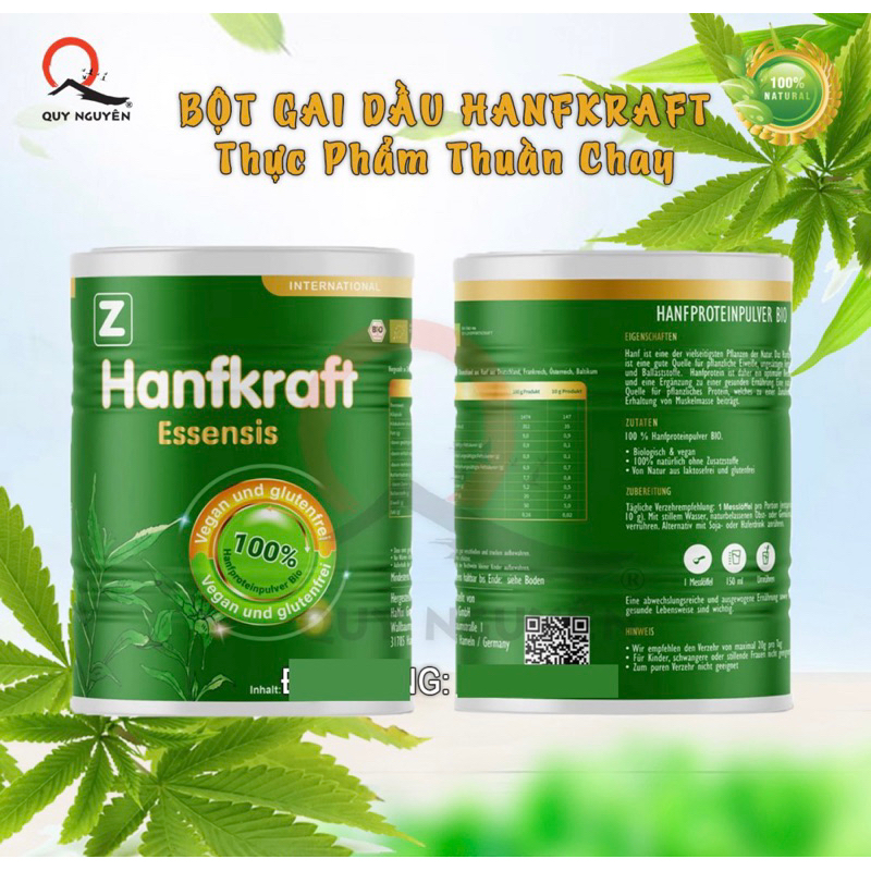Bột đạm gai dầu Hanfkraft 400gram Quy Nguyên phân phối