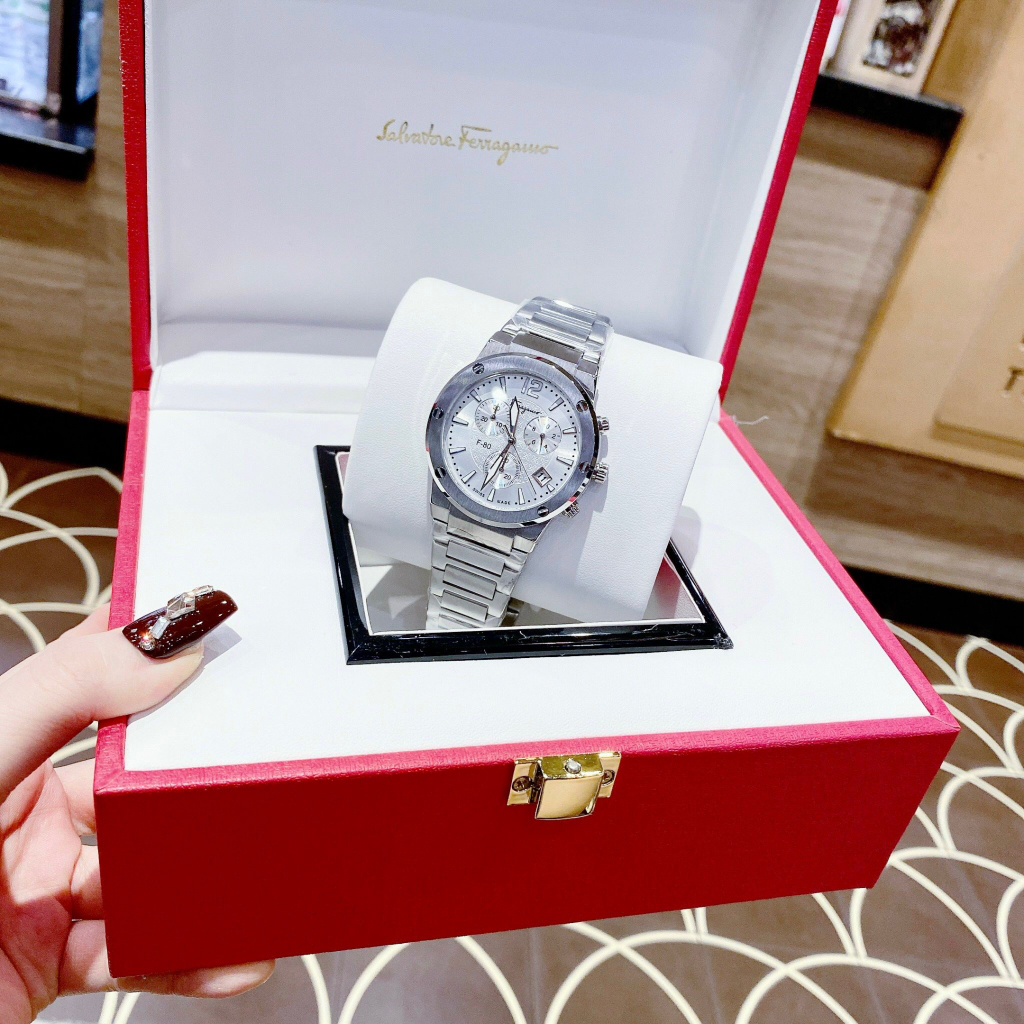 Đồng hồ nam cao cấp Salv@tore Feragam0 SFDT00115 F-80 Men's Watch, 44mm, Full box, Luxury diamond watch