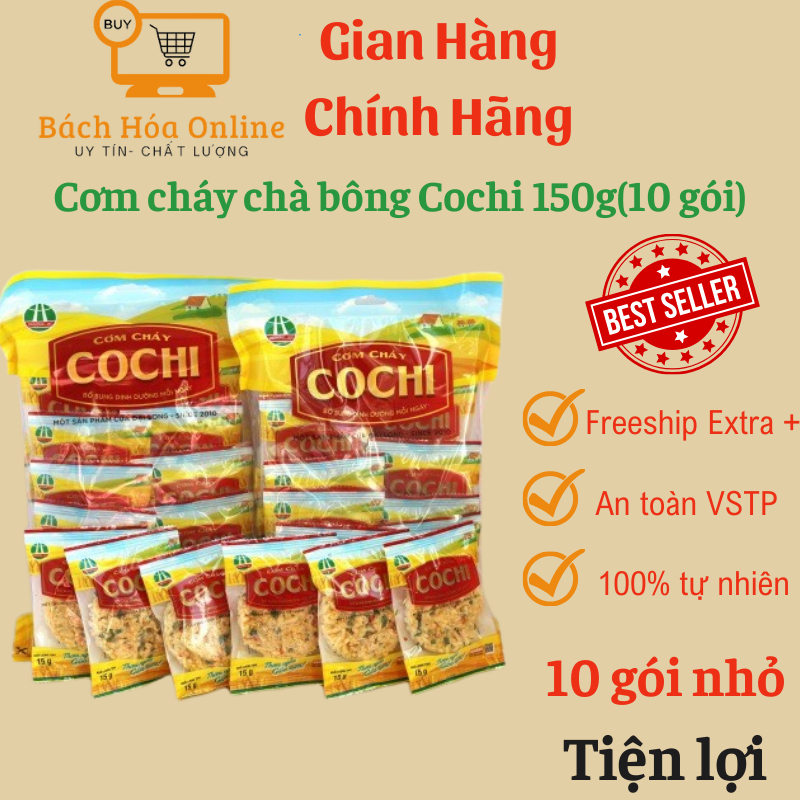 Cơm cháy chà bông Cochi 150g( 10 gói), Đặc sản cơm cháy Ninh Bình