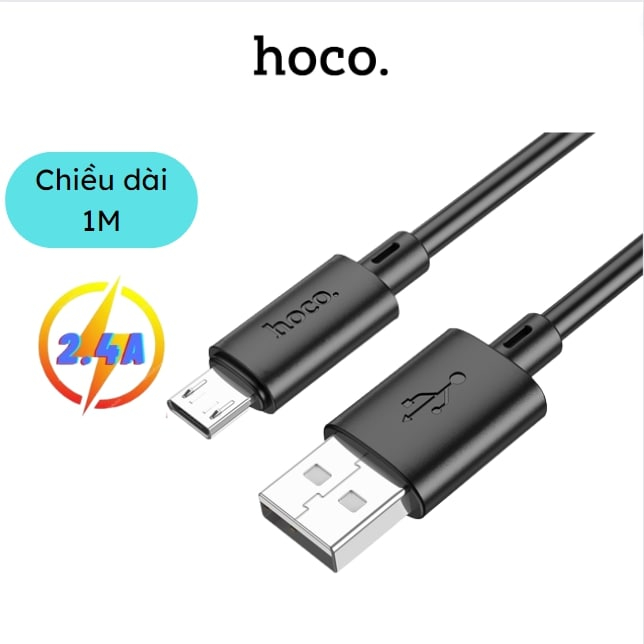 Cáp Sạc Hoco X88 Chân Micro Sạc Nhanh Dây Dẻo Chống Rối Dài 1M