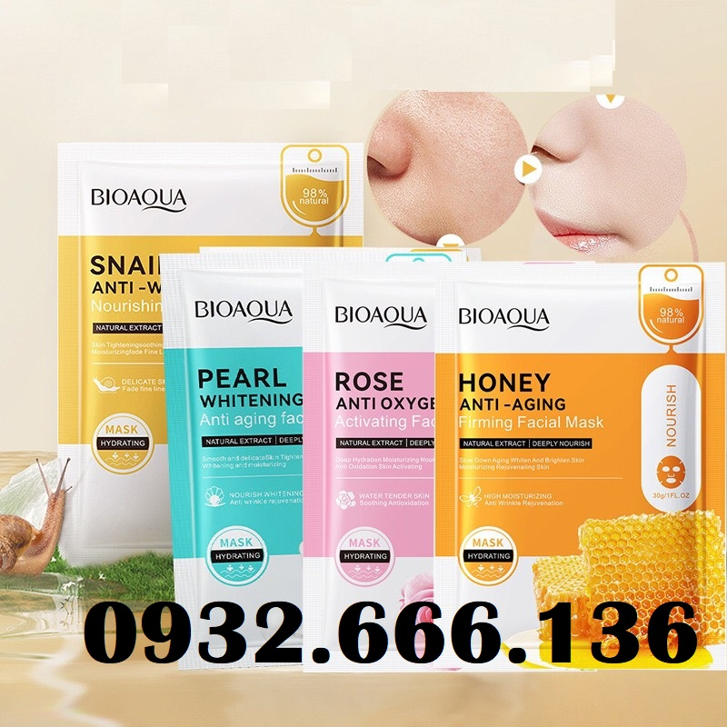 Mặt nạ dưỡng da cấp ẩm xóa nếp nhăn làm chậm lão hóa Nội địa trung Bioaqua.