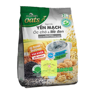 Ngũ cốc yến mạch óc chó mè đen ít đường vui khỏe mỗi ngày gói 400g