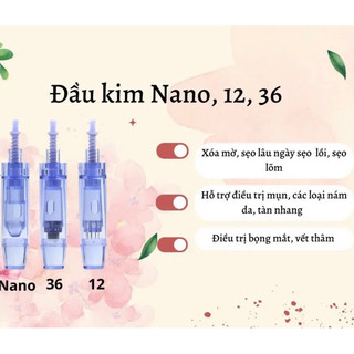 [Spa] Đầu kim nano, 12, 36 xanh cho máy phi kim, máy lăn kim Dr Pen M5, M7, A1, MYM, N1, N2