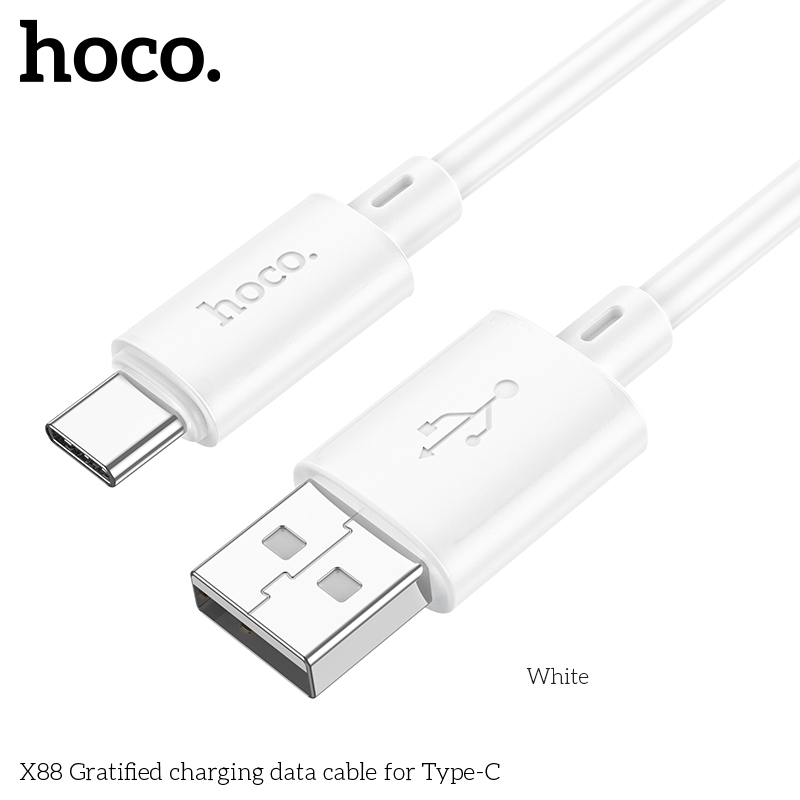Dây Sạc Nhanh Hoco X88 Công Suất 3A Chân Type C Dành Cho Điện Thoại Oppo, Realme