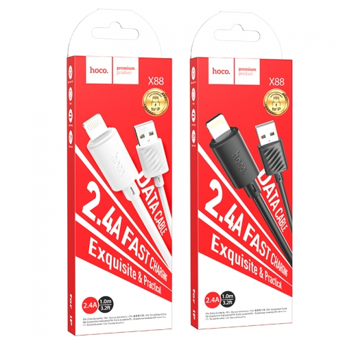 Dây Sạc Nhanh Hoco X88 Công Suất 2.4A Dành Cho Điện Thoại Ip