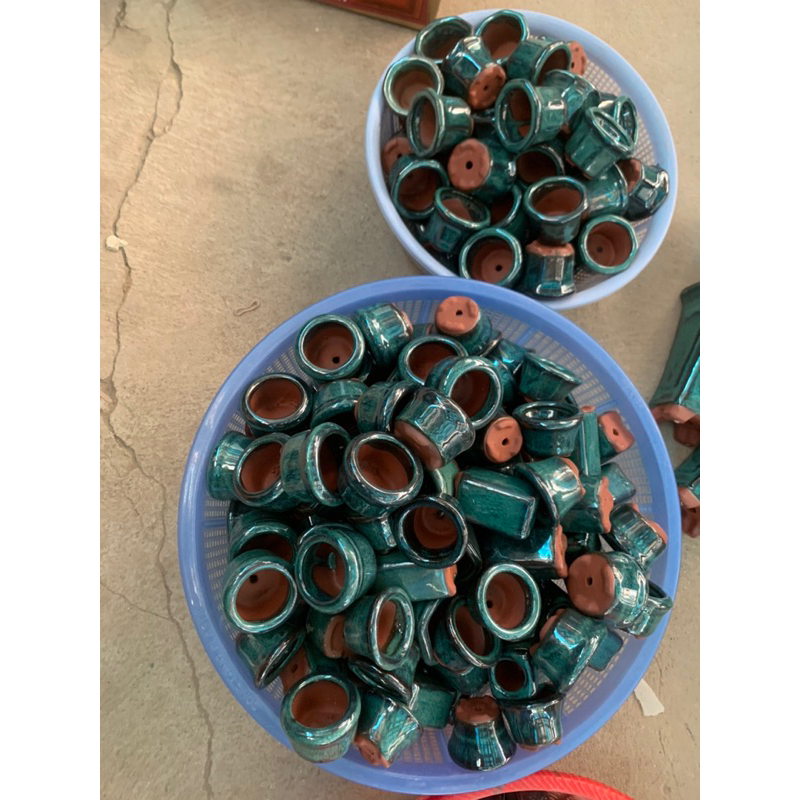 Chậu mini gốm bát tràng đất nung sen đá bonsai mini