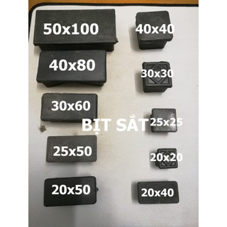 Nắp chụp sắt hộp nhiều size - nút bịt nhựa trong sắt hộp 30x30, 30x60, 40x40, 40x80, 50x100mm