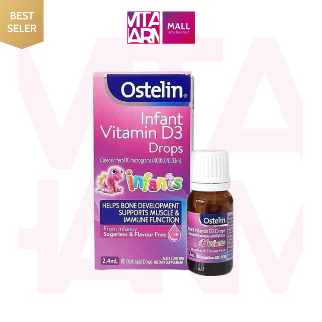 Vitamin D3 Ostelin Kids Liquid 20ml và Ostelin Infant Drop 2.4ml