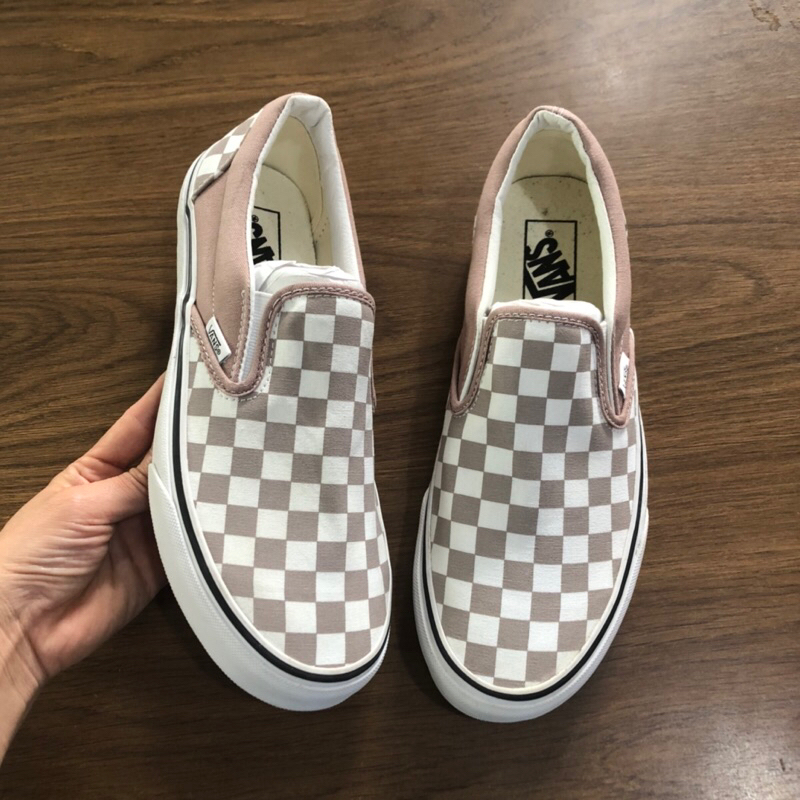 Giày slipon classic vans checkerboard lẻ size box thay thế