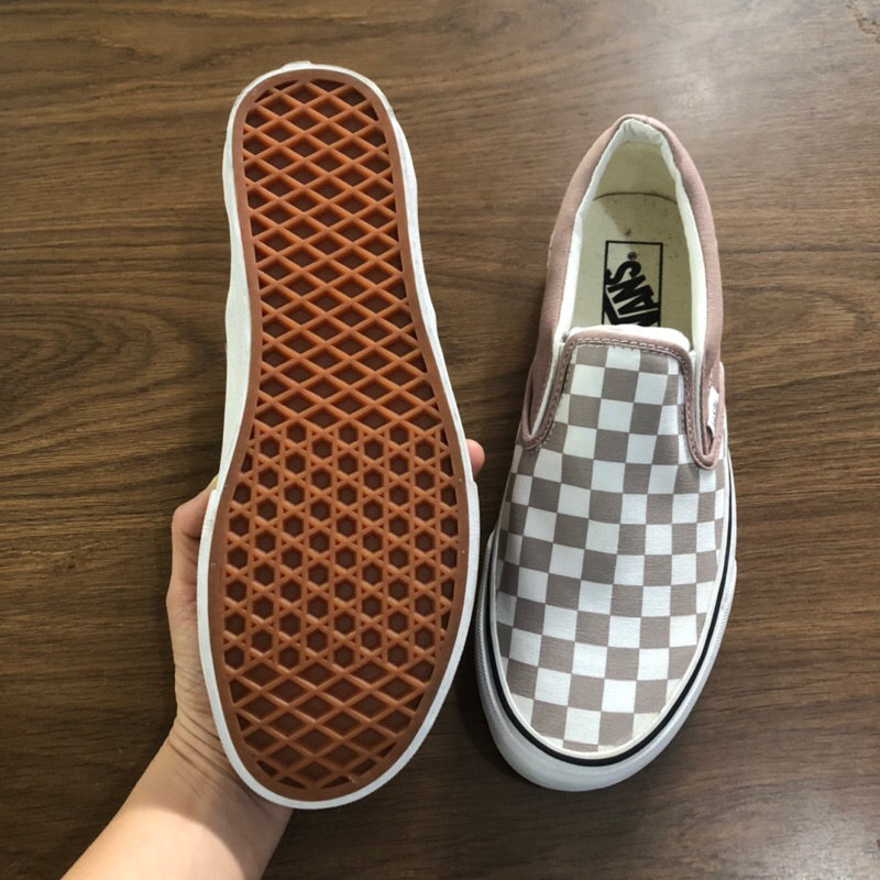 Giày slipon classic vans checkerboard lẻ size box thay thế