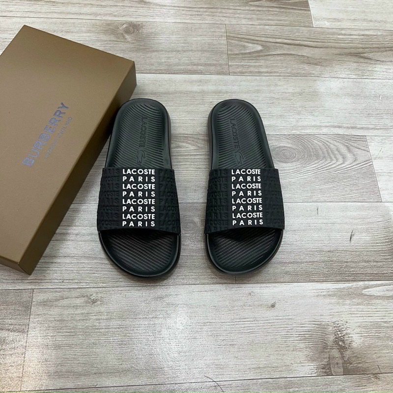 Dép lê nam Lacos bản đế và quai cao su quai có in nổi ten hãng kèm video tại shop