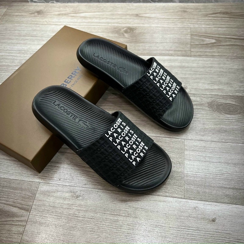 Dép lê nam Lacos bản đế và quai cao su quai có in nổi ten hãng kèm video tại shop