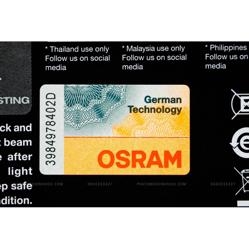 Bóng đèn LED HS1 tăng sáng trắng OSRAM Air Blade, Wave RS, Vision, Exciter, Sirius, Jupiter, Future