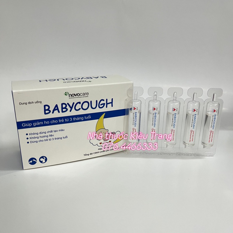 Babycough, giảm ho an toàn cho trẻ từ 3 tháng tuổi