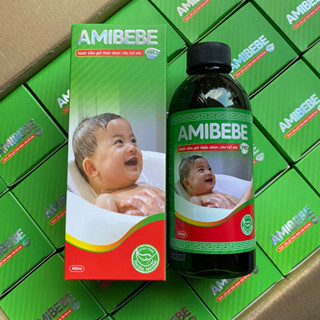 Combo 2 chai thảo dược tắm bé Amibebe 400ml