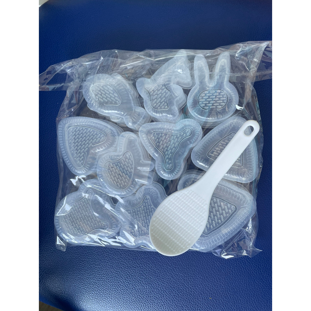 Khuôn tạo hình làm bánh, khuôn làm cơm nắm, làm đậu hũ cho bé ăn dặm set 10 chi tiết