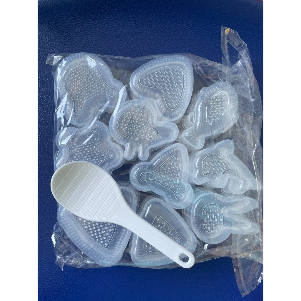 Khuôn tạo hình làm bánh, khuôn làm cơm nắm, làm đậu hũ cho bé ăn dặm set 10 chi tiết