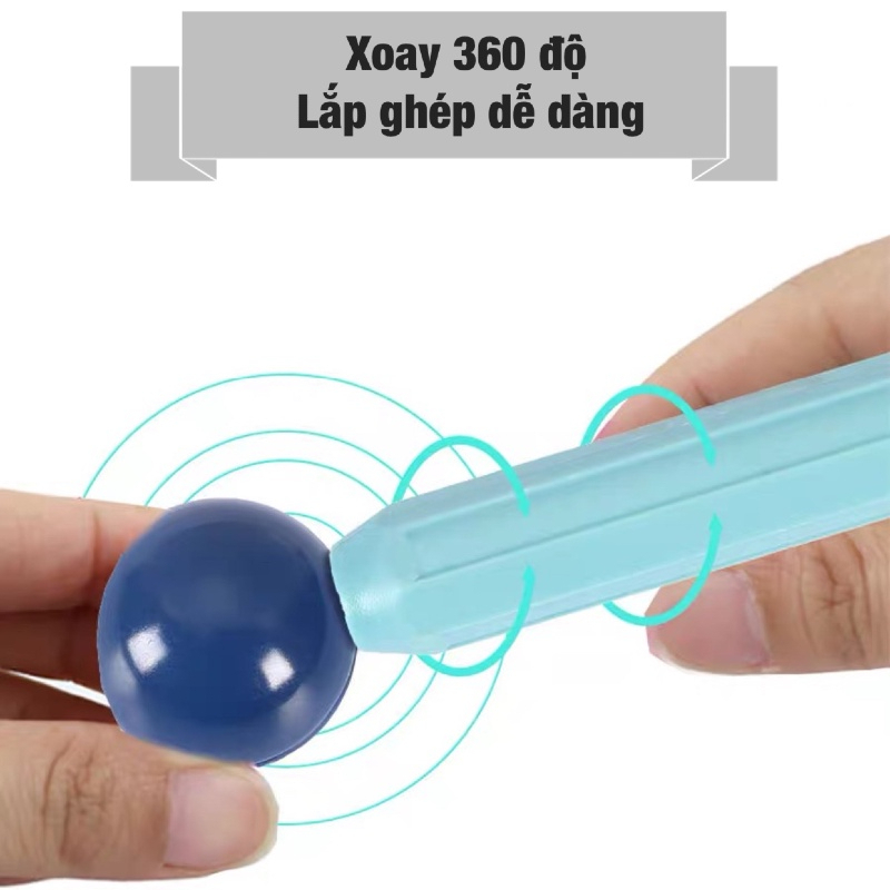 Bộ xếp hình nam châm 64 chi tiết đồ chơi xếp hình nam châm thông minh an toàn