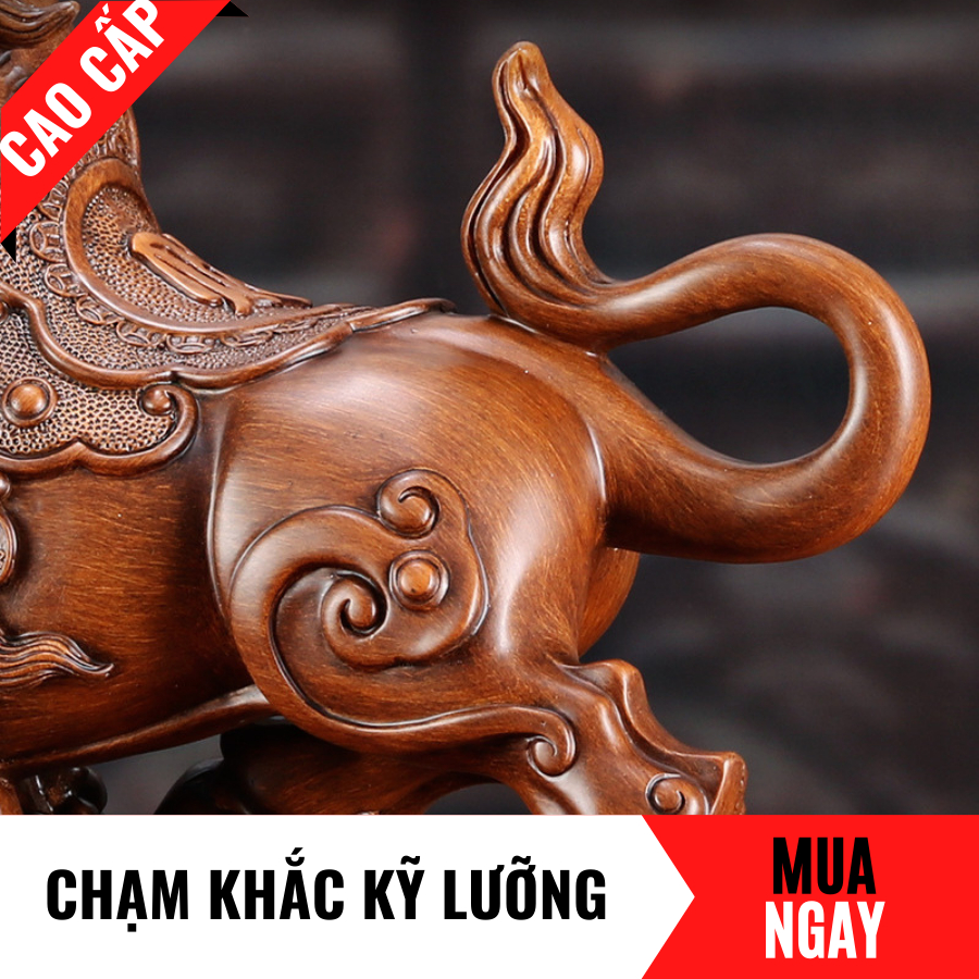 Tượng Trâu Con Giáp Tài Lộc Trang Trí Phong Thủy Cao 26cm