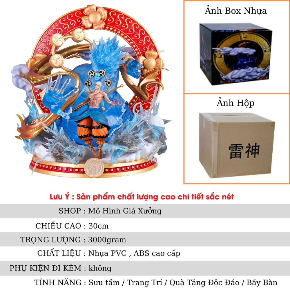 Mô Hình One Piece Enel Chúa Trời siêu phẩm 30cm nặng 3kg - Figure OnePiece - Có Hộp Màu - Mô Hình Giá Xưởng