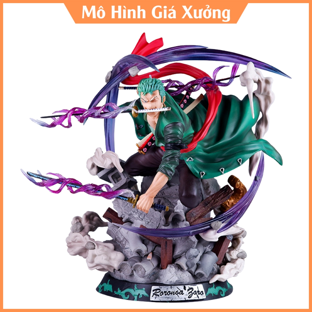 Mô Hình OnePiece Zoro wano hiệu ứng siêu đẹp - Bản cao cấp - cao 31cm - nặng 3000gram - Figure OnePiece - Có Hộp Carton