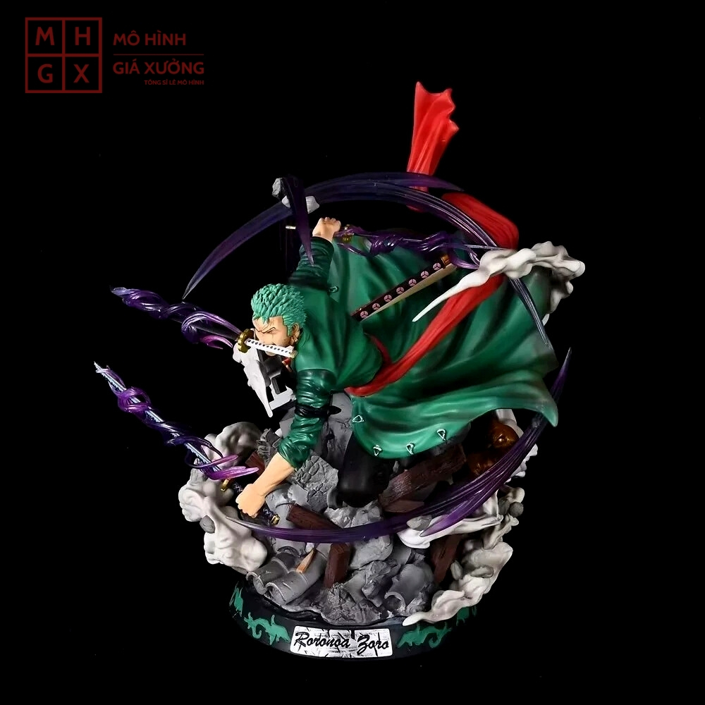 Mô Hình OnePiece Zoro wano hiệu ứng siêu đẹp - Bản cao cấp - cao 31cm - nặng 3000gram - Figure OnePiece - Có Hộp Carton