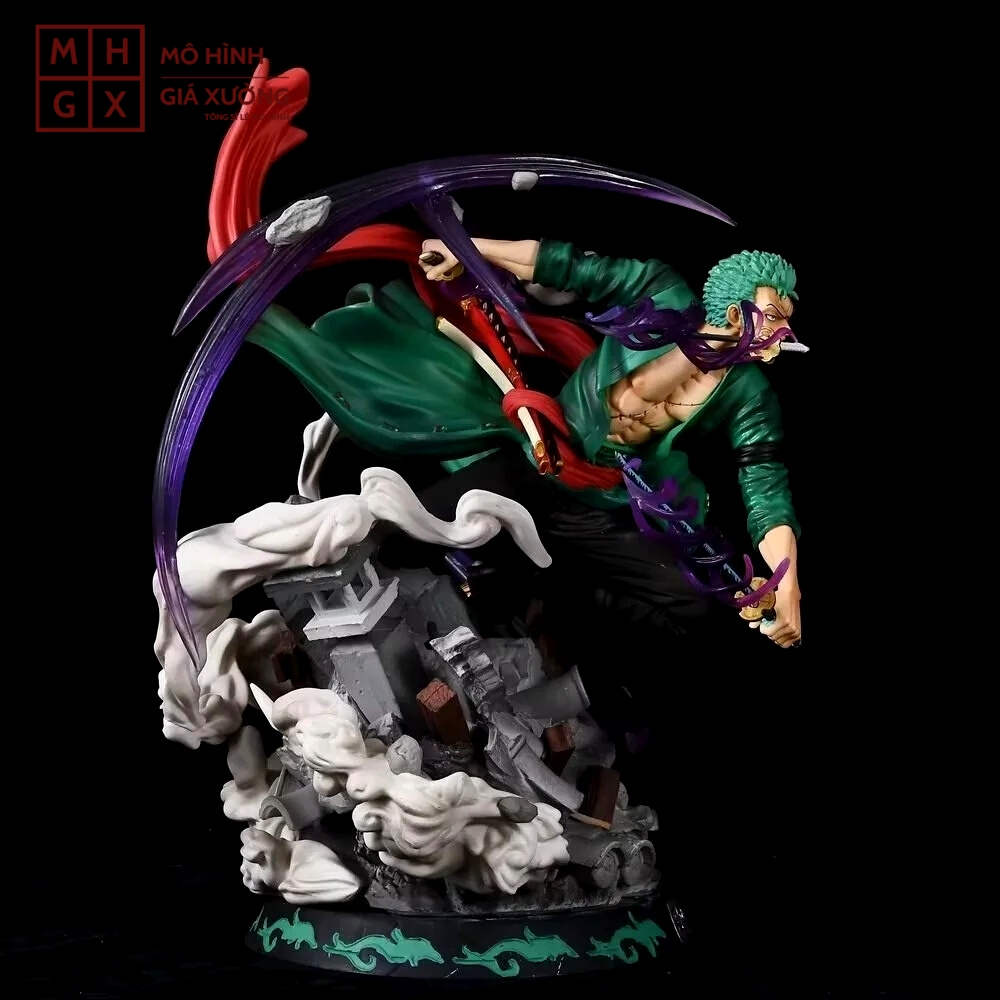 Mô Hình OnePiece Zoro wano hiệu ứng siêu đẹp - Bản cao cấp - cao 31cm - nặng 3000gram - Figure OnePiece - Có Hộp Carton