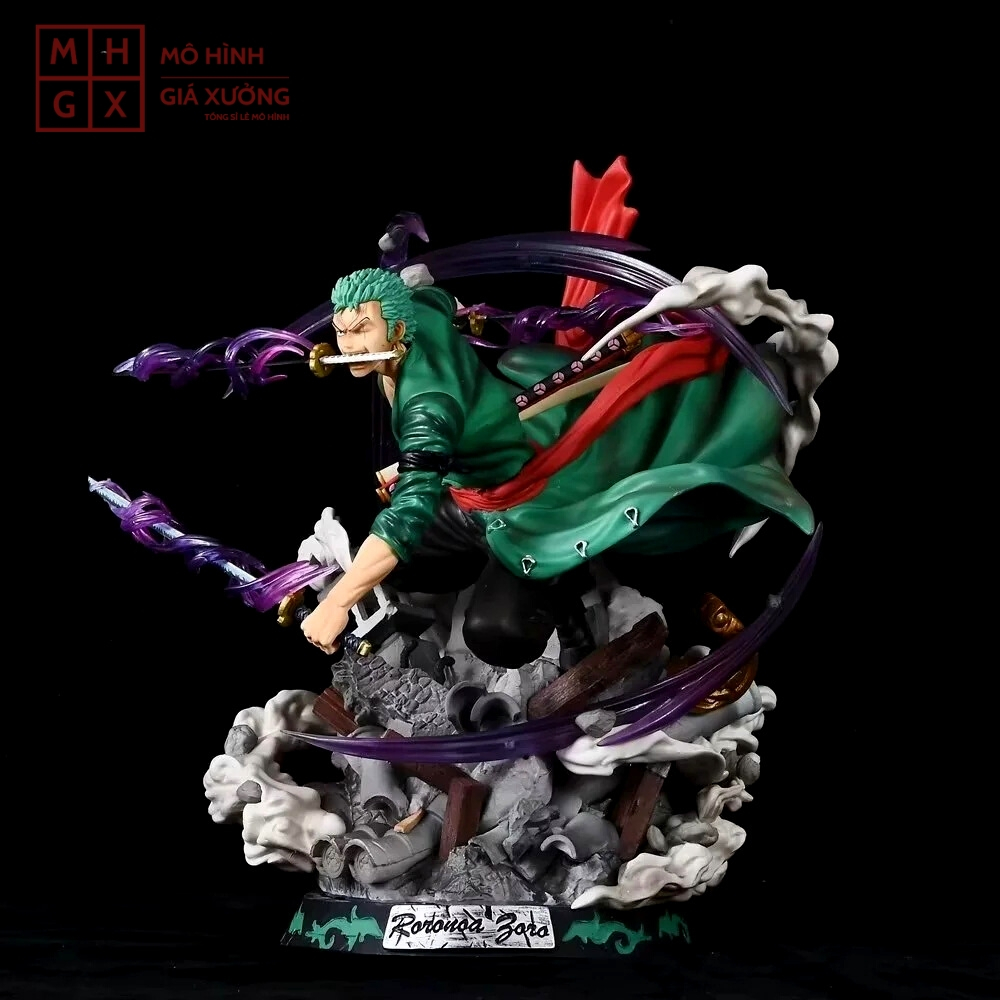 Mô Hình OnePiece Zoro wano hiệu ứng siêu đẹp - Bản cao cấp - cao 31cm - nặng 3000gram - Figure OnePiece - Có Hộp Carton