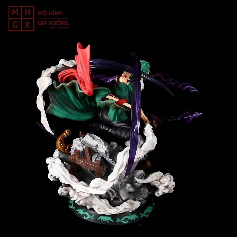 Mô Hình OnePiece Zoro wano hiệu ứng siêu đẹp - Bản cao cấp - cao 31cm - nặng 3000gram - Figure OnePiece - Có Hộp Carton