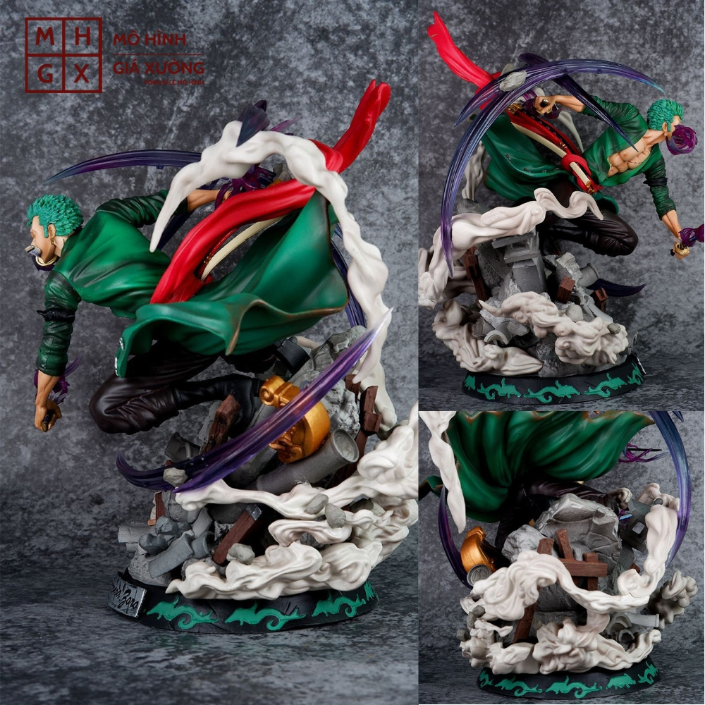 Mô Hình OnePiece Zoro wano hiệu ứng siêu đẹp - Bản cao cấp - cao 31cm - nặng 3000gram - Figure OnePiece - Có Hộp Carton
