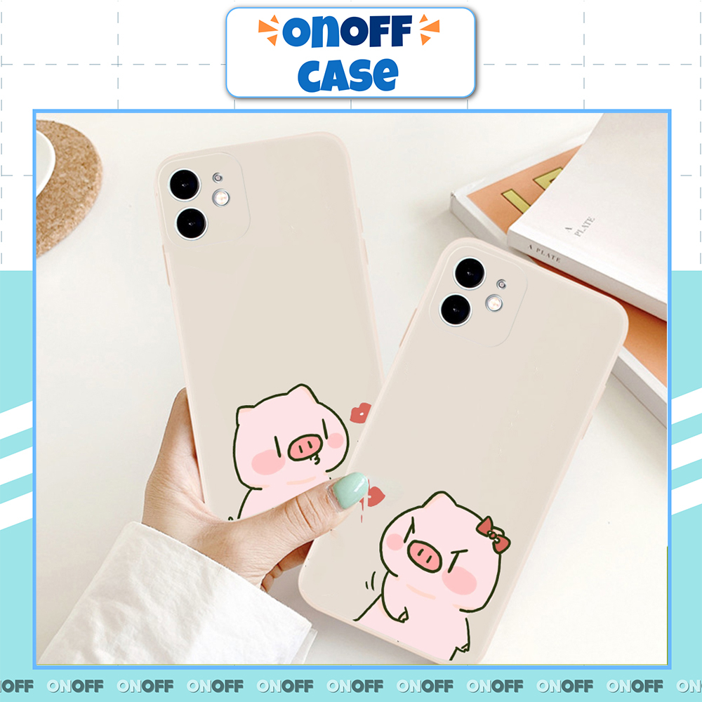 Ốp Iphone Viền Cạnh Vuông Mềm Bảo Vệ Camera In Hình Cặp Cute BVC Ip6/7/8/X/X/11/12/13/14/S/pro/promax/plus-Natu Phukien