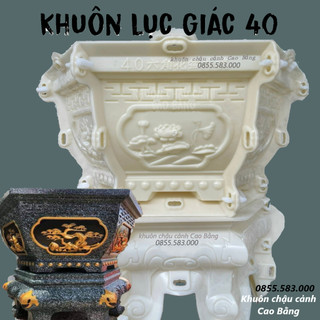 Khuôn đúc chậu lục giác 40 và chân đôn