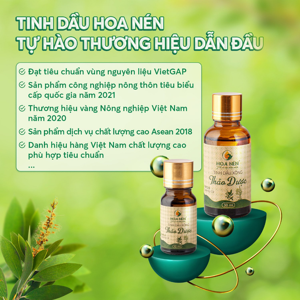 Tinh dầu Sả Java nguyên chất dùng thử 3ml - Hoa Nén - Khử mùi, đuổi muỗi
