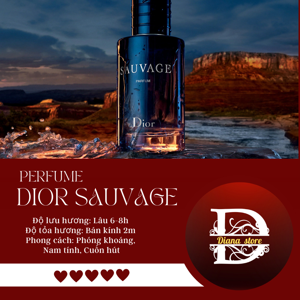 Nước hoa nam Dior.sauvage dạng chiết 10ml lịch lãm, phong trần- Diana Store | BigBuy360 - bigbuy360.vn