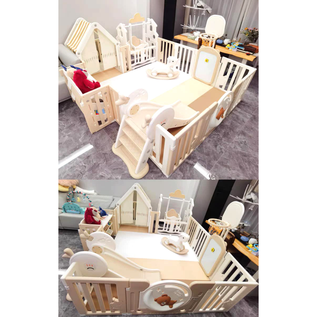 Freeship- Bộ quây cũi nhựa Gấu mặt trăng Newber FULL VIP 2024  + Quây Full cho bé