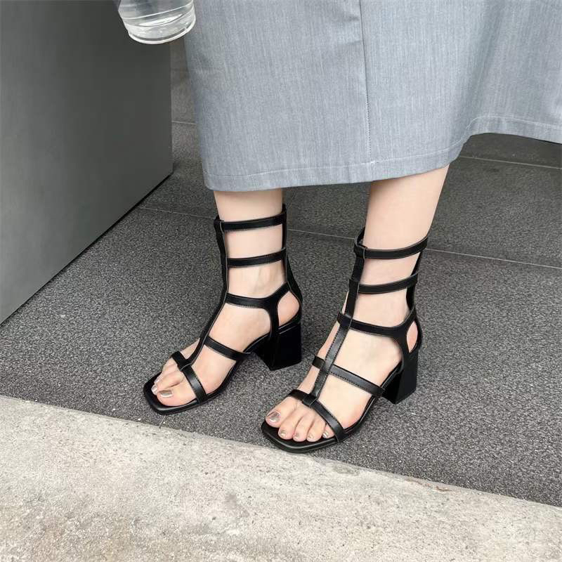 Sandal chiến binh nữ gót vuông -Hàng QC fullbox