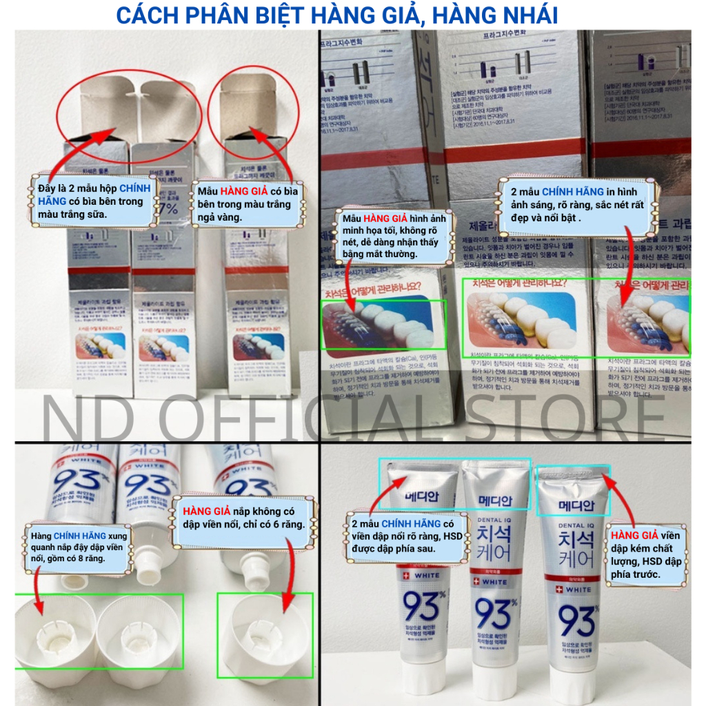 Kem đánh răng MEDIAN Dental IQ 93% Hàn Quốc 120g sản phẩm chính hãng