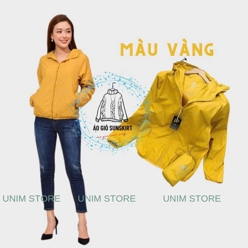 Áo Khoác Gió Nữ 2 Lớp Unim Store Vải Gió Cao Câp Ngừa Tia UV Có Túi Đựng Pocker Gọn Nhẹ - G03 | BigBuy360 - bigbuy360.vn