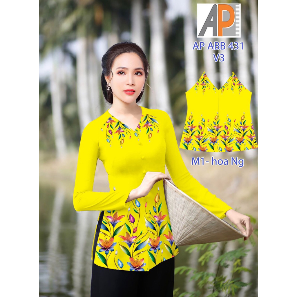 Áo bà ba in 4D-mẫu mới -áo không kèm quần