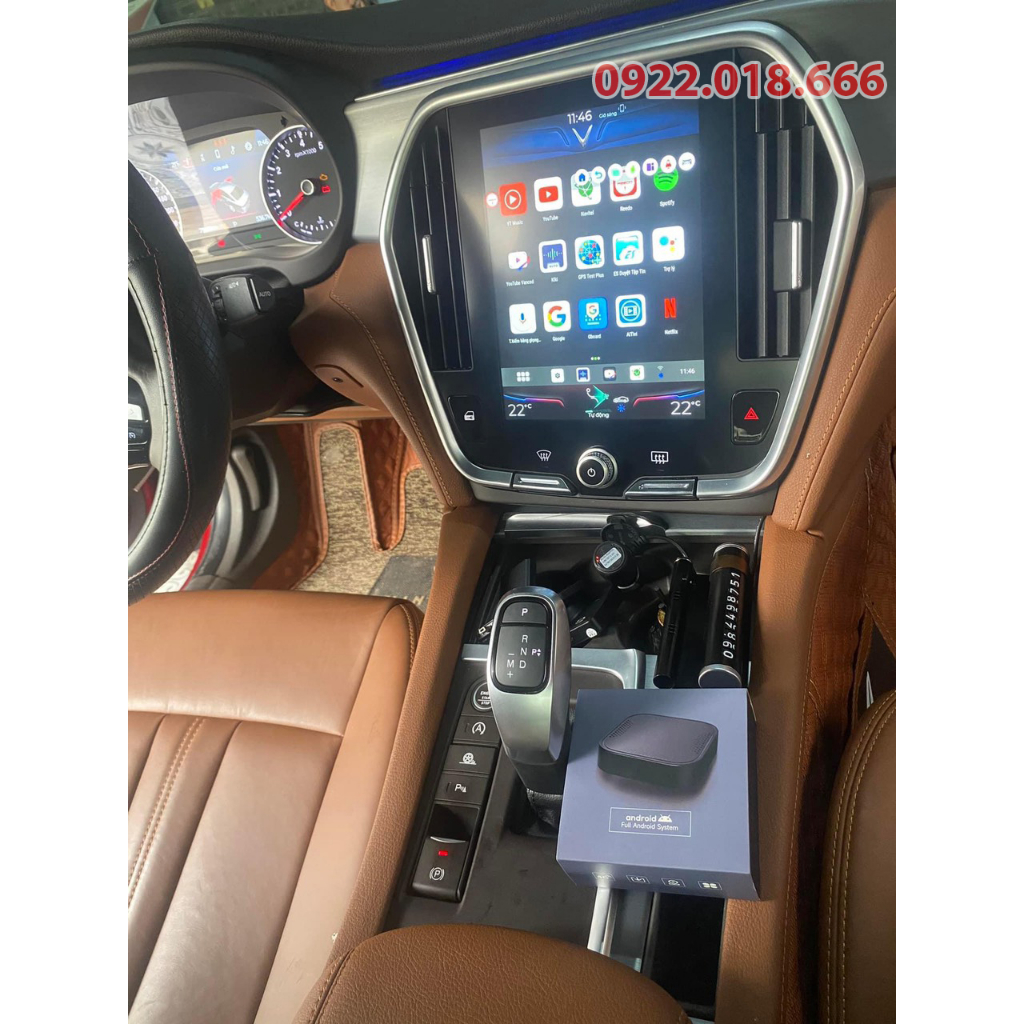 Bộ Carplay Android Box Ô Tô Tương Thích Mọi Dòng Xe-Cấu Hình Ram 4/64GB Chip 8 Nhân-Tặng Vietmap S2+