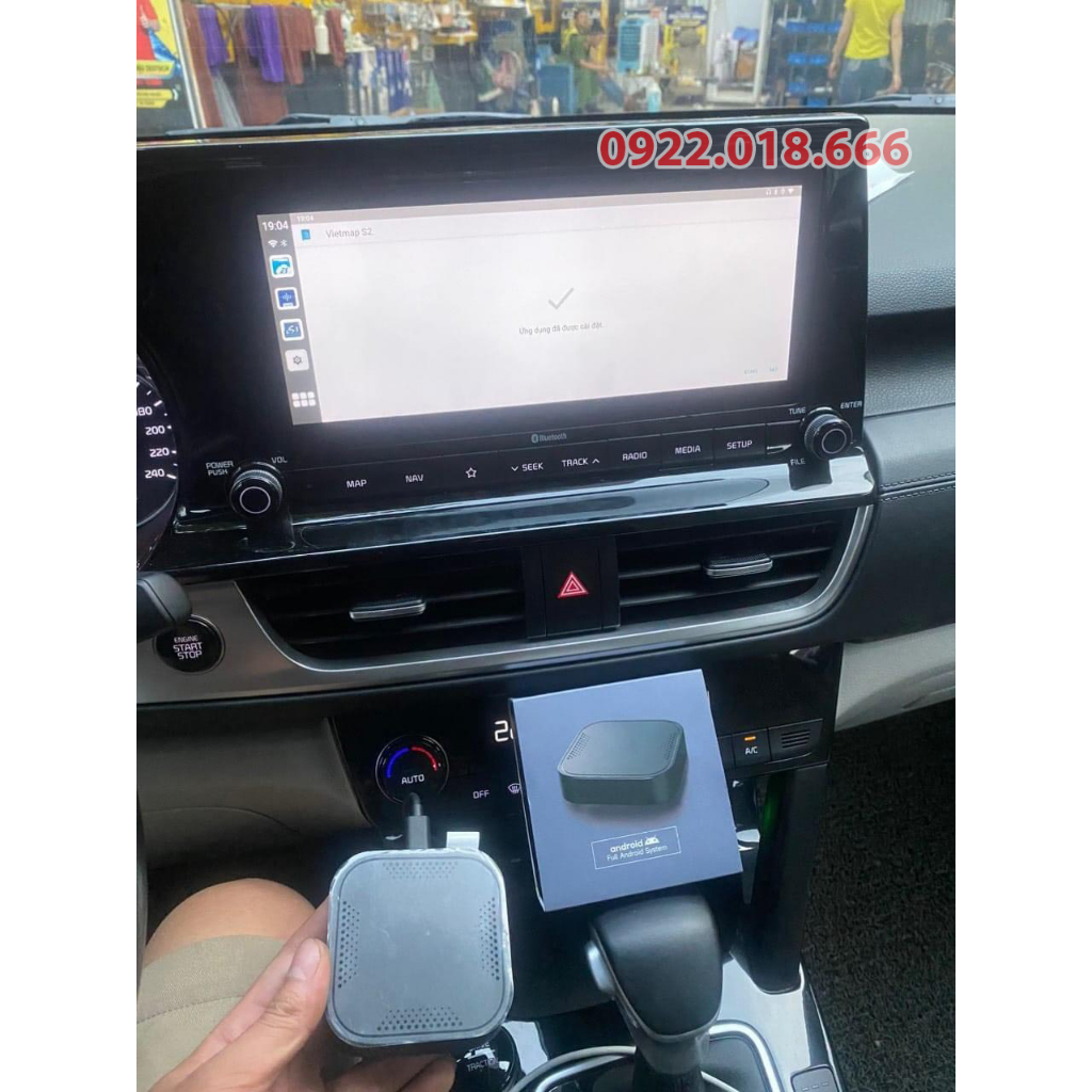 Bộ Carplay Android Box Ô Tô Tương Thích Mọi Dòng Xe-Cấu Hình Ram 4/64GB Chip 8 Nhân-Tặng Vietmap S2+