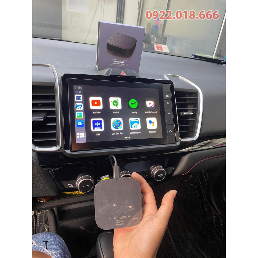Bộ Carplay Android Box Ô Tô Tương Thích Mọi Dòng Xe-Cấu Hình Ram 4/64GB Chip 8 Nhân-Tặng Vietmap S2+