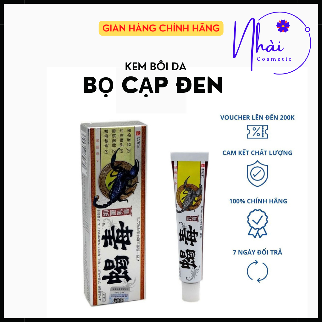 Kem BỌ CẠP ĐEN chuyên bôi hắc lào, nấm ngứa, á sừng,vẩy nến, ngứa da đầu, ghẻ nước hiệu quả, tuýp 15Gr
