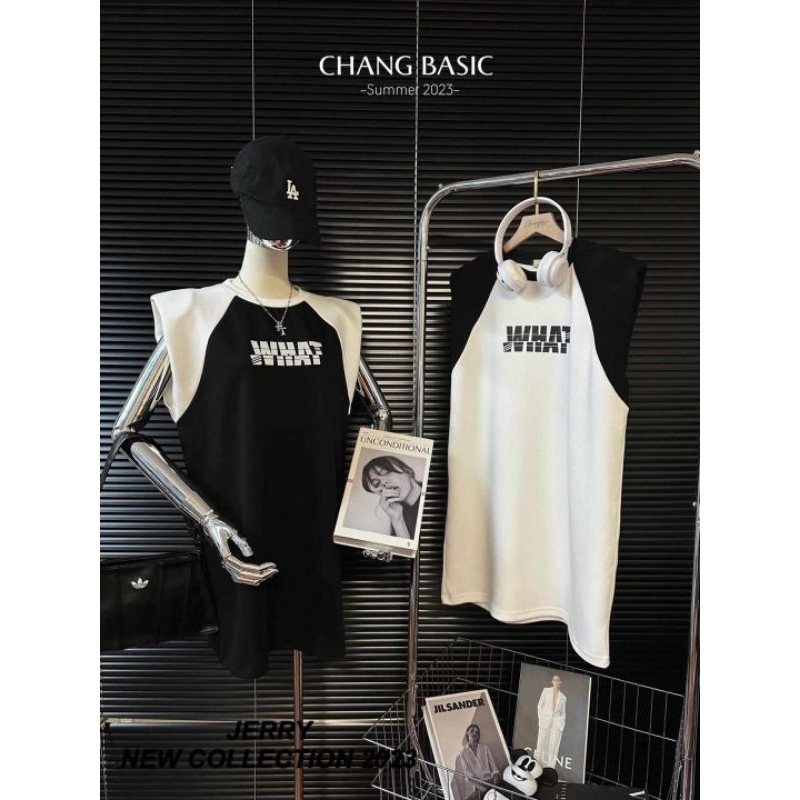 Váy suông chữ What + túi xích hàng QCL1