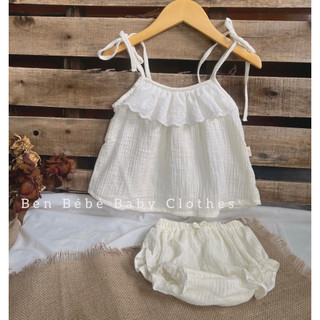 Bộ muslin dễ thương cho bé