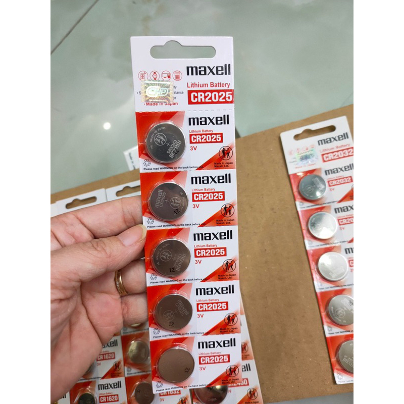Pin CR2025/CR2016/CR2032 Lithium 3V Maxell vỉ 5 viên cao cấp Made In Japan - Hàng chính hãng