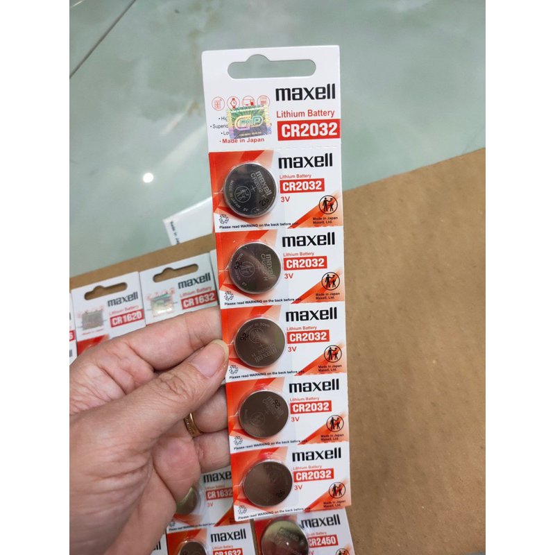 Pin CR2025/CR2016/CR2032 Lithium 3V Maxell vỉ 5 viên cao cấp Made In Japan - Hàng chính hãng