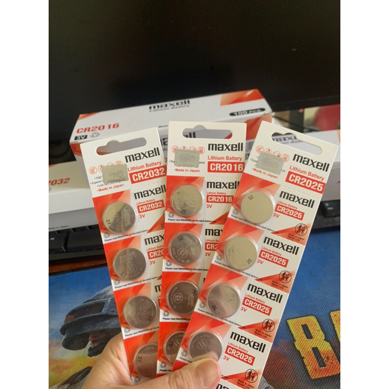 Pin CR2025/CR2016/CR2032 Lithium 3V Maxell vỉ 5 viên cao cấp Made In Japan - Hàng chính hãng