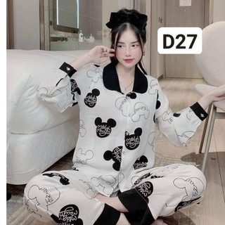 Bộ đồ ngủ mặc nhà pijama nữ giá rẻ chất kate thái nhiều mẫu thời trang hot 2023-shopthoitrang8888